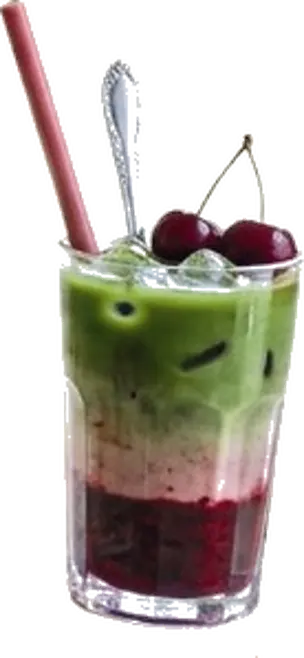 Iced Matcha Kirsche